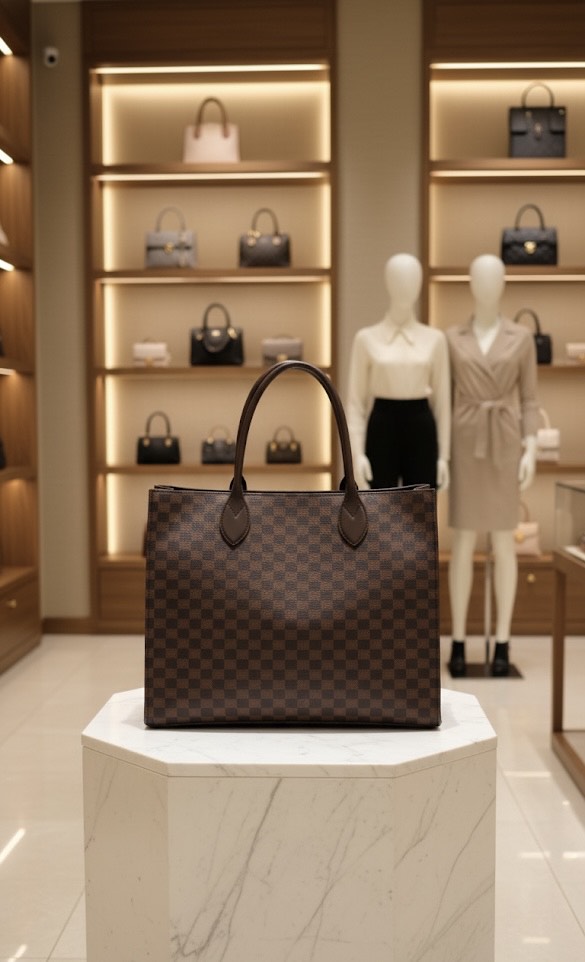 Louis Vuitton Neverfull GM Tote Bag – Damier Ébène Iconic Designer Tote