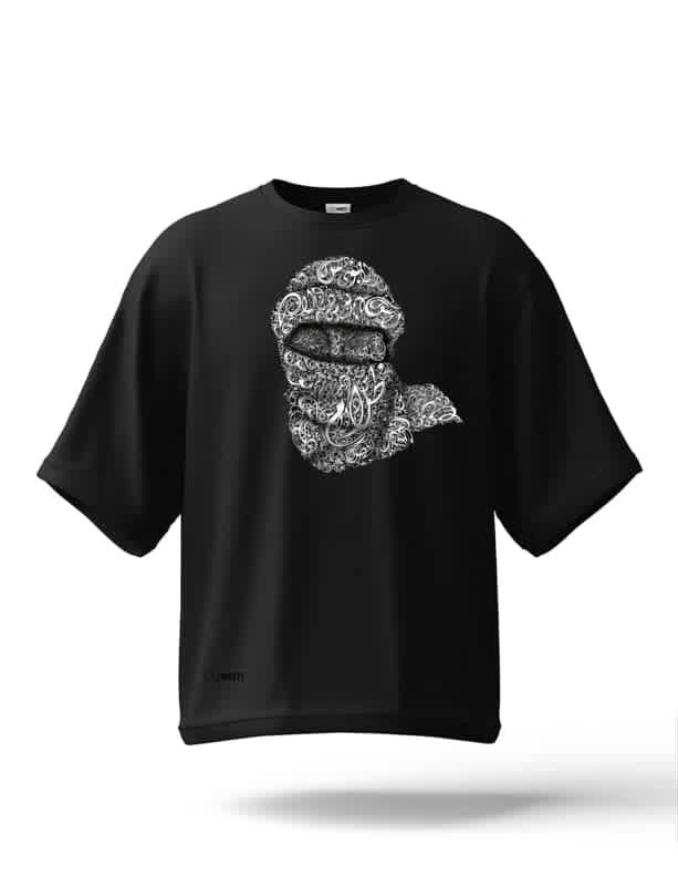 Unique Face Print T-Shirt for Men – Modern Streetwear Crewneck Tee