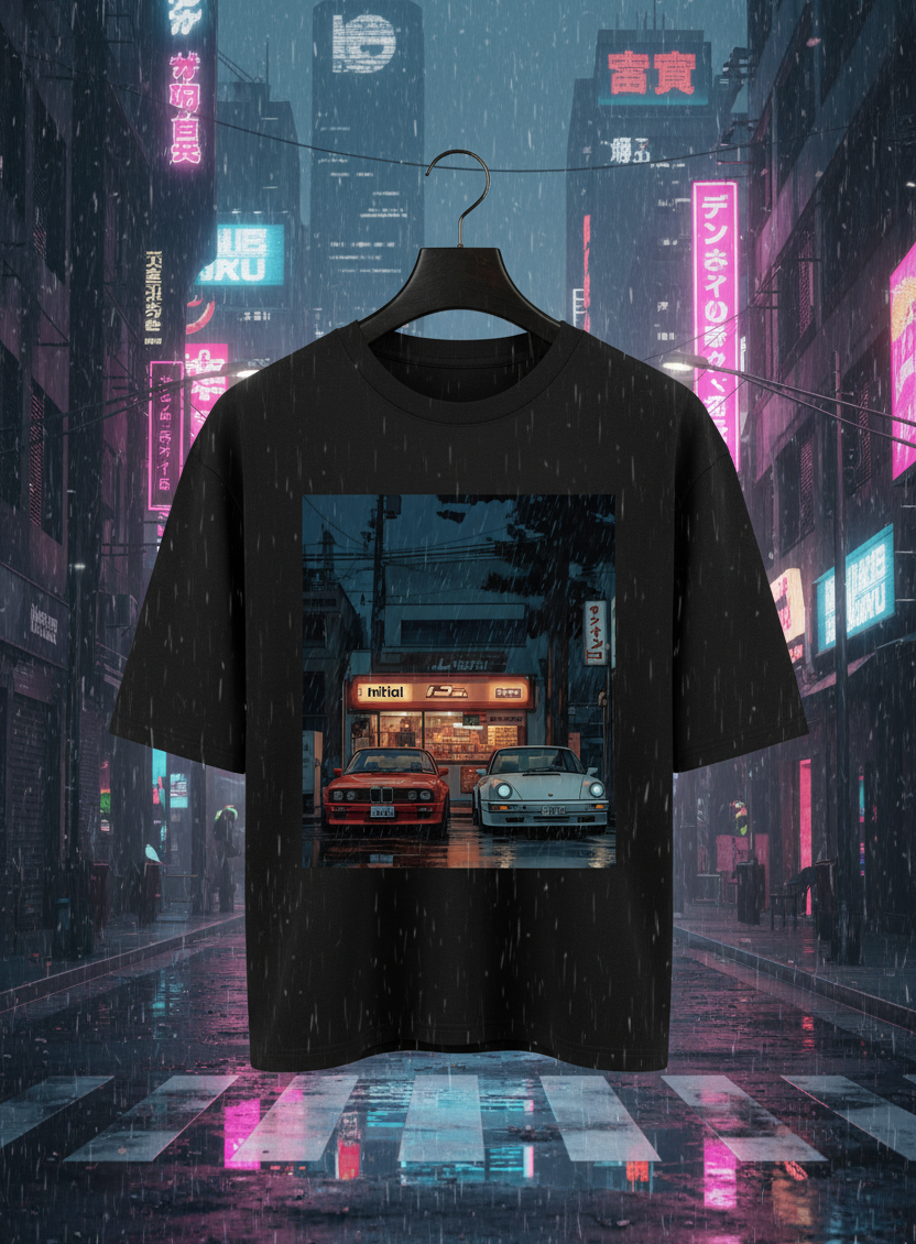 Vintage Car Silhouette T-Shirt for Men | Modern Streetwear