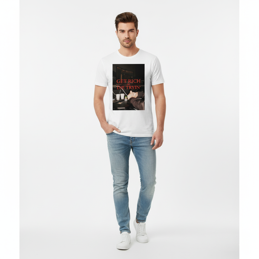 Men's "GET RICH OR DIE TRYIN'" Graphic T-Shirt | Classic Hip Hop Quote Tee